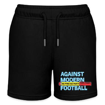 Against Modern Football No Pyro No Party - Kids Organic Sweat Shorts by Stanley/Stella - black - Front