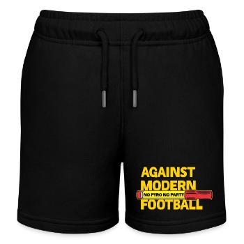 Against Modern Football No Pyro No Party - Kids Organic Sweat Shorts by Stanley/Stella - black - Front