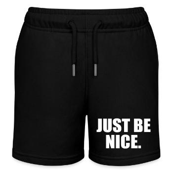 Just be nice - Kinder Organic Joggingshorts Mini Bolter von Stanley/Stella - Schwarz - Vorne