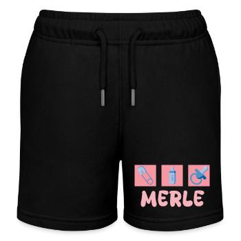 Sucette Merle - Short de jogging enfant bio Stanley/Stella - noir - Devant
