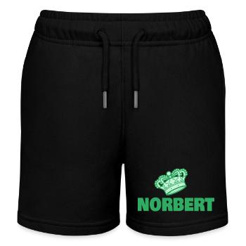 Vorname Norbert - Kinder Organic Joggingshorts Mini Bolter von Stanley/Stella - Schwarz - Vorne