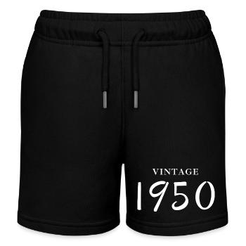 Jahrgang 1950er Jahre - Geschenkidee zum Geburtstag - Kinder Organic Joggingshorts Mini Bolter von Stanley/Stella - Schwarz - Vorne
