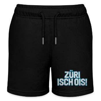 ZÜRI ISCH OIS! - Kinder Organic Joggingshorts Mini Bolter von Stanley/Stella - Schwarz - Vorne