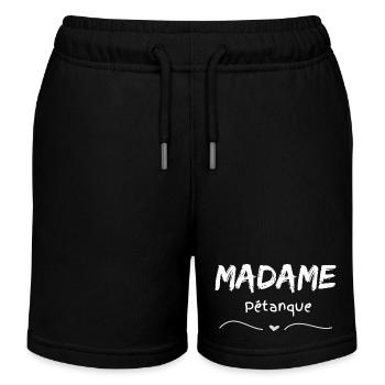 Madame Pétanque - Short de jogging enfant bio Stanley/Stella - noir - Devant