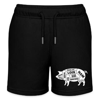 Cochon Schwein - Short de jogging enfant bio Stanley/Stella - noir - Devant