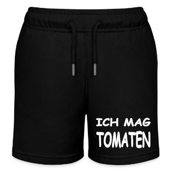 Tomaten - Kinder Organic Joggingshorts Mini Bolter von Stanley/Stella - Schwarz - Vorne