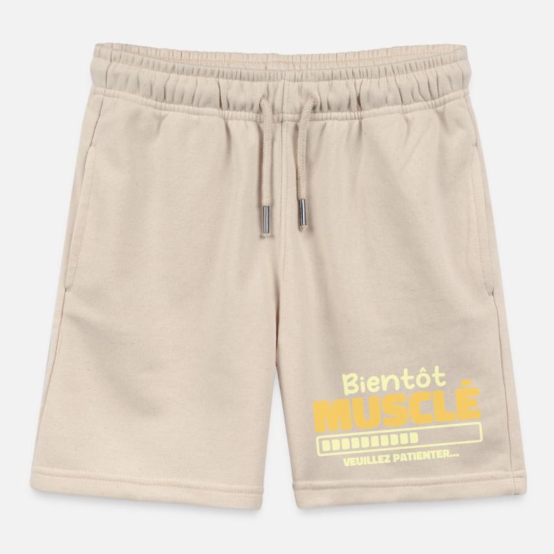 Soon to be muscular - please wait Kids Organic Sweat Shorts by Stanley/Stella