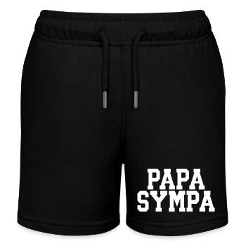 Papa Sympa - Short de jogging enfant bio Stanley/Stella - noir - Devant