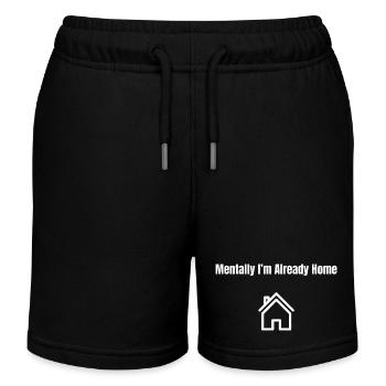 Mental bin ich schon zu Hause – lustig asozial - Kinder Organic Joggingshorts Mini Bolter von Stanley/Stella - Schwarz - Vorne