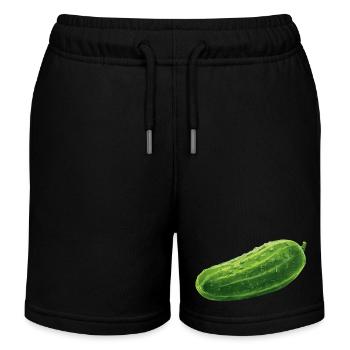 Gurke - Kinder Organic Joggingshorts Mini Bolter von Stanley/Stella - Schwarz - Vorne