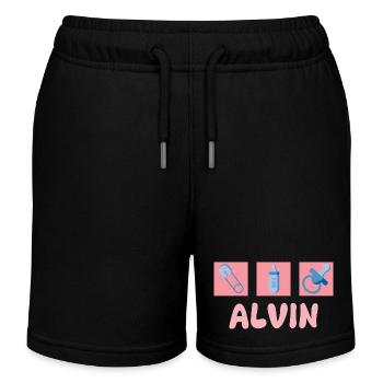 Sucette Alvin - Short de jogging enfant bio Stanley/Stella - noir - Devant