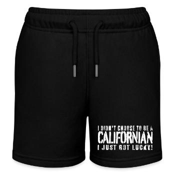 Californien par hasard — J’ai eu de la chance - Short de jogging enfant bio Stanley/Stella - noir - Devant
