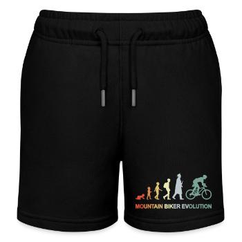 Mountainbiker Evolution - Kinder Organic Joggingshorts Mini Bolter von Stanley/Stella - Schwarz - Vorne