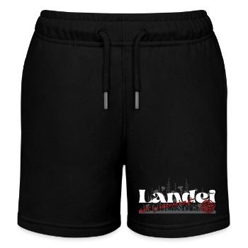 Spruch - Landei mit Leidenschaft/ Landwirt - Kinder Organic Joggingshorts Mini Bolter von Stanley/Stella - Schwarz - Vorne