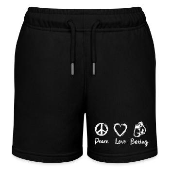 Peace Love Boxe - Short de jogging enfant bio Stanley/Stella - noir - Devant