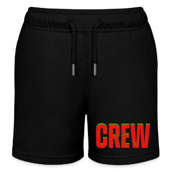 Équipage rouge vert - Short de jogging enfant bio Stanley/Stella - noir - Devant