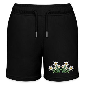 Edelweiss - Short de jogging enfant bio Stanley/Stella - noir - Devant