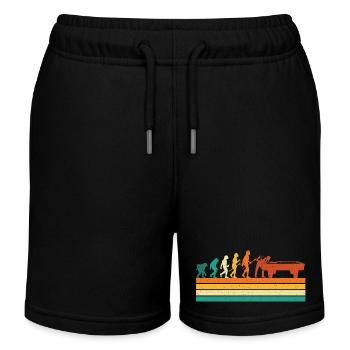 Billiard Evolution Cue Sports Fan 8 Ball Humour - Short de jogging enfant bio Stanley/Stella - noir - Devant
