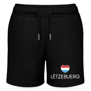 Herz Luxemburg, ich liebe Luxemburg - Kinder Organic Joggingshorts Mini Bolter von Stanley/Stella - Schwarz - Vorne