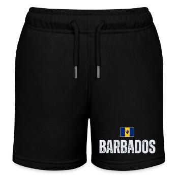 Flag of Barbados, Barbadian patriot - Kids Organic Sweat Shorts by Stanley/Stella - black - Front