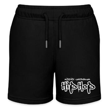 Authentische Underground-Hip-Hop-Graffiti - Kinder Organic Joggingshorts Mini Bolter von Stanley/Stella - Schwarz - Vorne