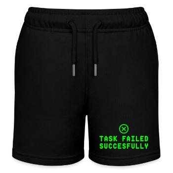 Task Failed Successfully IT Paradoxon - Kinder Organic Joggingshorts Mini Bolter von Stanley/Stella - Schwarz - Vorne