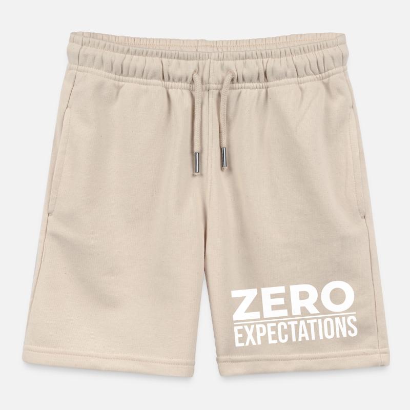 Zero Expectations – Minimal Statement Kids Organic Sweat Shorts by Stanley/Stella