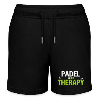 Padel is my therapy Herzschlag Sport Statement - Kinder Organic Joggingshorts Mini Bolter von Stanley/Stella - Schwarz - Vorne