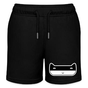 Chat Voyou - Short de jogging enfant bio Stanley/Stella - noir - Devant