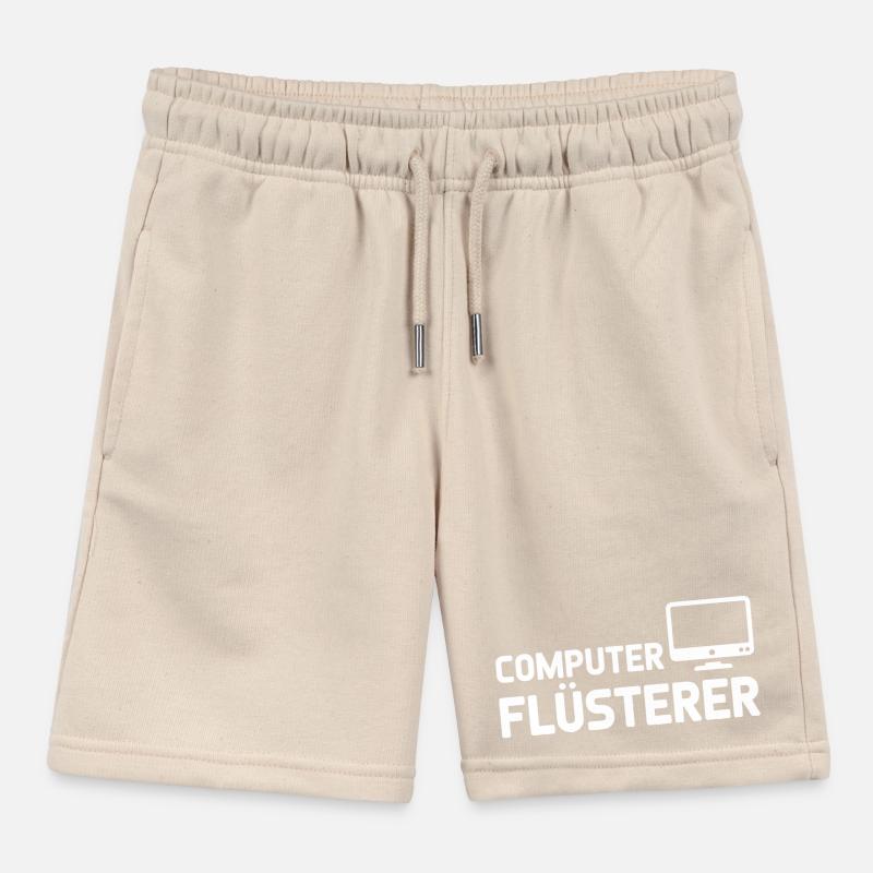 Pixel Computer Nebula Pattern Kids Organic Sweat Shorts by Stanley/Stella