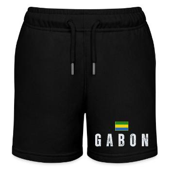 Gabunische Flagge, gabunischer Patriot - Kinder Organic Joggingshorts Mini Bolter von Stanley/Stella - Schwarz - Vorne