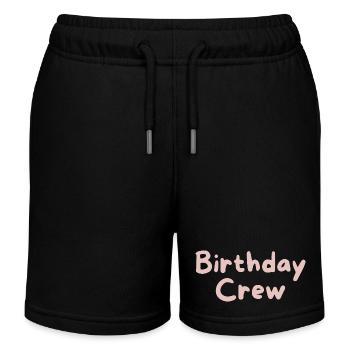 Birthday Crew - Kinder Organic Joggingshorts Mini Bolter von Stanley/Stella - Schwarz - Vorne