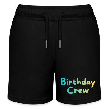 Birthday Crew - Kinder Organic Joggingshorts Mini Bolter von Stanley/Stella - Schwarz - Vorne