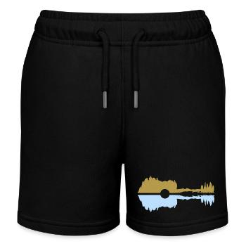 Gitarre pastel  - Kinder Organic Joggingshorts Mini Bolter von Stanley/Stella - Schwarz - Vorne