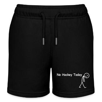 Heute kein Eishockey – lustiger Eishockeyspieler - Kids Organic Sweat Shorts by Stanley/Stella - black - Front