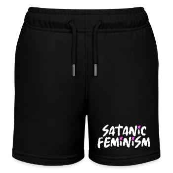 Satanic Feminism – Dark Statement Feminismus - Kinder Organic Joggingshorts Mini Bolter von Stanley/Stella - Schwarz - Vorne