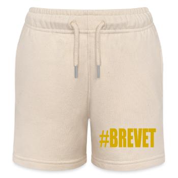 FERRY. BACCALAUREAT. PATENT. DNB. EXAMINATION. WELL DONE - Kids Organic Sweat Shorts by Stanley/Stella - soft Ecru - Front