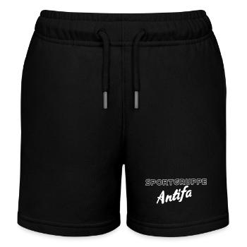 sportgruppe antifa - Kinder Organic Joggingshorts Mini Bolter von Stanley/Stella - Schwarz - Vorne