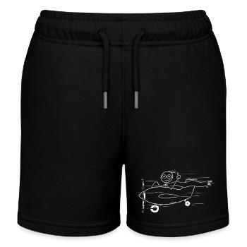 Flugsport ist einfach schön - Kinder Organic Joggingshorts Mini Bolter von Stanley/Stella - Schwarz - Vorne