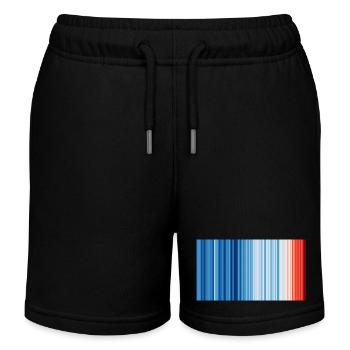 Climate Change - Show your stripes - Kids Organic Sweat Shorts by Stanley/Stella - black - Front