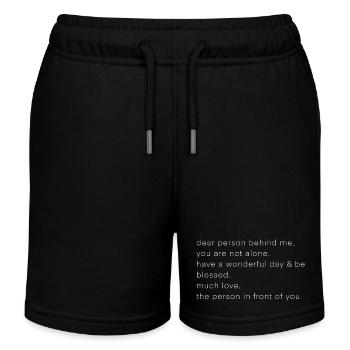 Dear person behind - Kinder Organic Joggingshorts Mini Bolter von Stanley/Stella - Schwarz - Vorne