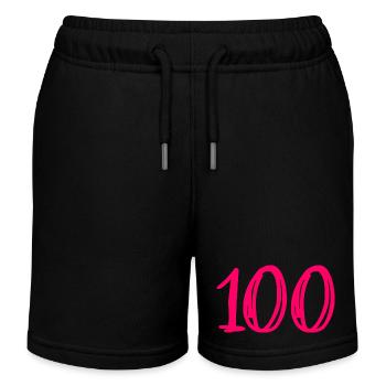100 YEARS. 100th ANNIVERSARY. BIRTHDAY 100 YEARS. - Kids Organic Sweat Shorts by Stanley/Stella - black - Front
