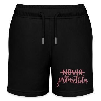 Prometida Fiancée Fiancée Mariage Mariée à être - Short de jogging enfant bio Stanley/Stella - noir - Devant