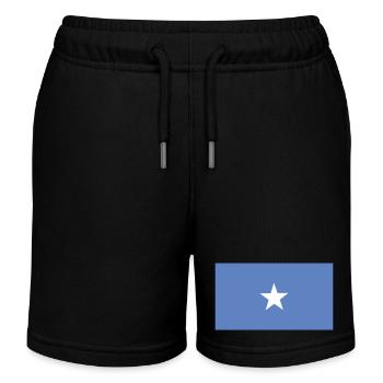 Somalia Flagge - Kinder Organic Joggingshorts Mini Bolter von Stanley/Stella - Schwarz - Vorne