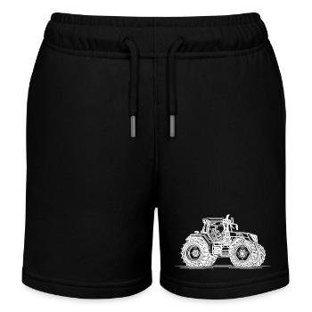 Passion farm tractor for farmers - Kids Organic Sweat Shorts by Stanley/Stella - black - Front