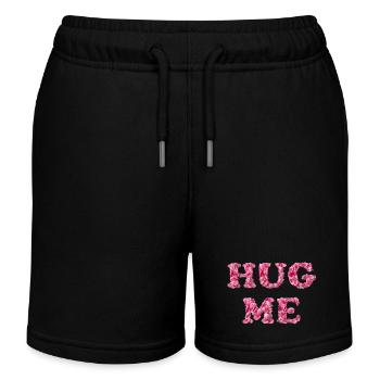 Hug Me avec des pétales de rose - Short de jogging enfant bio Stanley/Stella - noir - Devant
