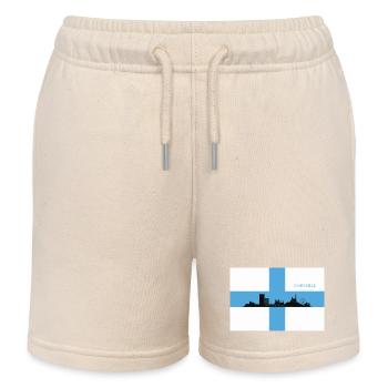 Marseille flag by French du Sud - Short de jogging enfant bio Stanley/Stella - écru doux - Devant