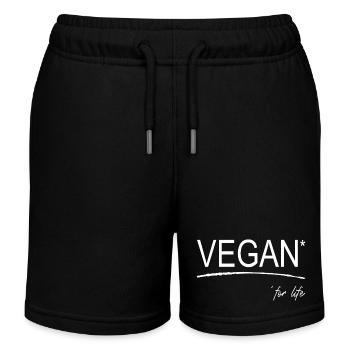 vegan for life v2 1c - Kinder Organic Joggingshorts Mini Bolter von Stanley/Stella - Schwarz - Vorne