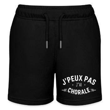 J'Peux pas j'Ai Chorale - Short de jogging enfant bio Stanley/Stella - noir - Devant