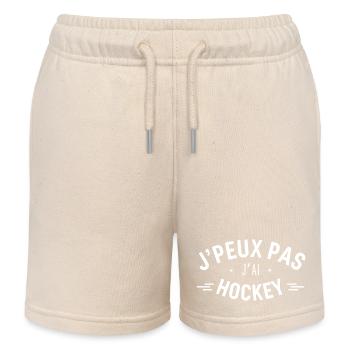 J Peux pas j Ai Hockey - Short de jogging enfant bio Stanley/Stella - écru doux - Devant